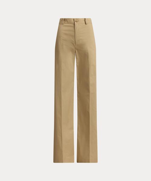 LAUREN RALPH LAUREN(ローレン ラルフ ローレン)の「コットン ツイル ワイドレッグ パンツ(その他パンツ・レディース・ブラウン系6・0/00/2/4/6)」の2枚目の写真