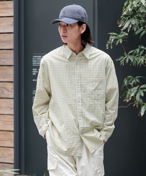 RAGEBLUE（レイジブルー）の「80TC Broad Check Over Shirt/ブロードミニチェックオーバーシャツ（シャツ/ブラウス・メンズ・ライトグリーン/ホワイト/ライトブルー/ブラック/ピンク・MEDIUM/LARGE）」の2枚目の写真
