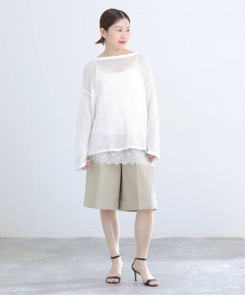 IENA（イエナ）の「《追加》リバーレースサテンキャミソール（キャミソール・レディース・ホワイト・FREE）」の2枚目の写真