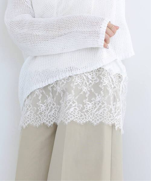 IENA（イエナ）の「《追加》リバーレースサテンキャミソール（キャミソール・レディース・ホワイト・FREE）」の4枚目の写真