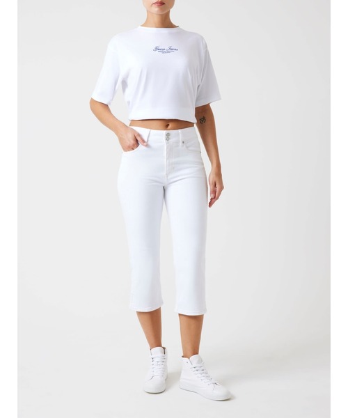 GUESS JEANS（ゲスジーンズ）の「GUESS JEANS High Rise Capri（デニムパンツ・レディース・ホワイト・24inch/25inch/26inch/27inch/28inch）」の2枚目の写真