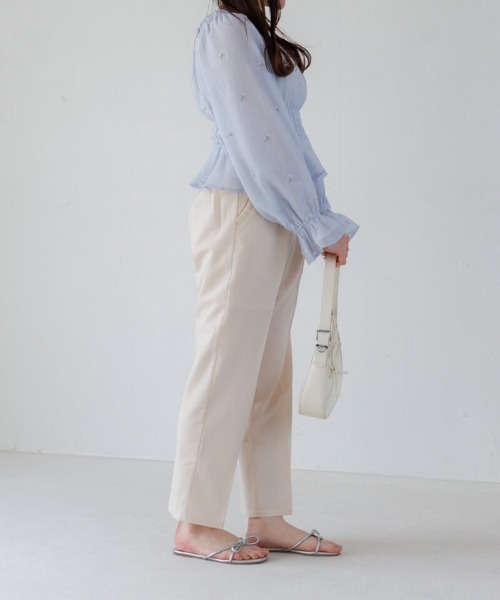 flower（フラワー）の「シャイニーフラワーブラウス（シャツ/ブラウス・レディース・ブルー/ホワイト・FREE）」の10枚目の写真