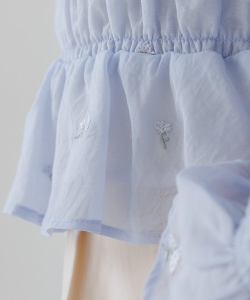 flower（フラワー）の「シャイニーフラワーブラウス（シャツ/ブラウス・レディース・ブルー/ホワイト・FREE）」の14枚目の写真