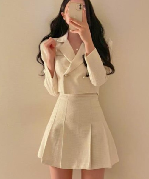 semplice(センプリチェ)の「ワンピース【韓国ファッション】(ワンピース・レディース・ホワイト/ブラック・M/S)」の5枚目の写真