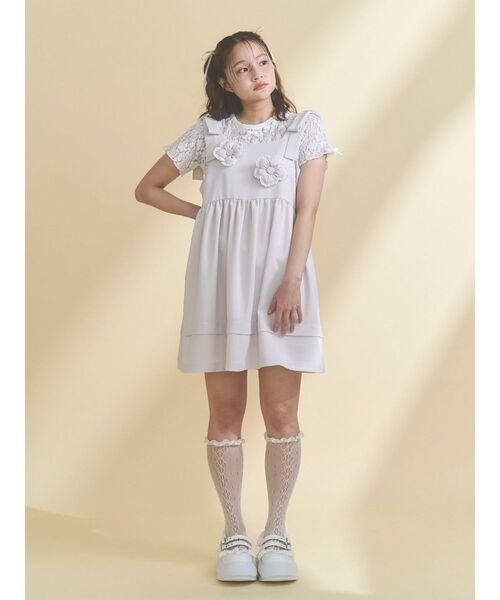 merry jenny(メリージェニー)の「ribbon lace tee(Tシャツ/カットソー・レディース・ブラック/オフホワイト・FREE)」の16枚目の写真