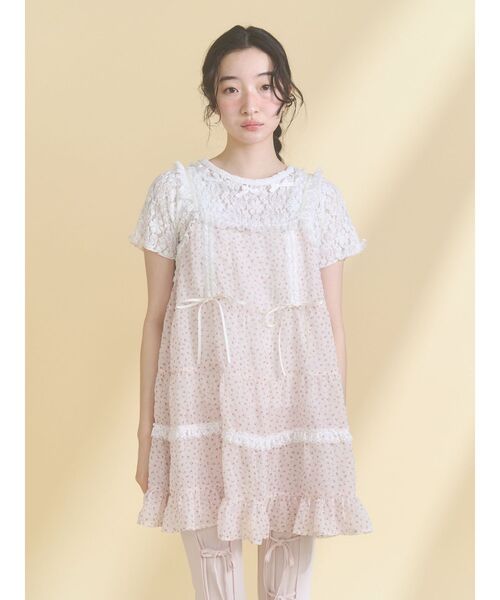merry jenny(メリージェニー)の「ribbon lace tee(Tシャツ/カットソー・レディース・ブラック/オフホワイト・FREE)」の17枚目の写真