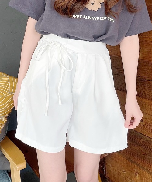 Nana(ナナ)の「ウエストリボンショートパンツ(その他パンツ・レディース・ホワイト/ブラック・FREE)」の14枚目の写真