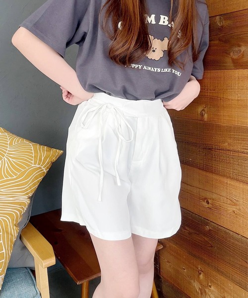 Nana(ナナ)の「ウエストリボンショートパンツ(その他パンツ・レディース・ホワイト/ブラック・FREE)」の15枚目の写真
