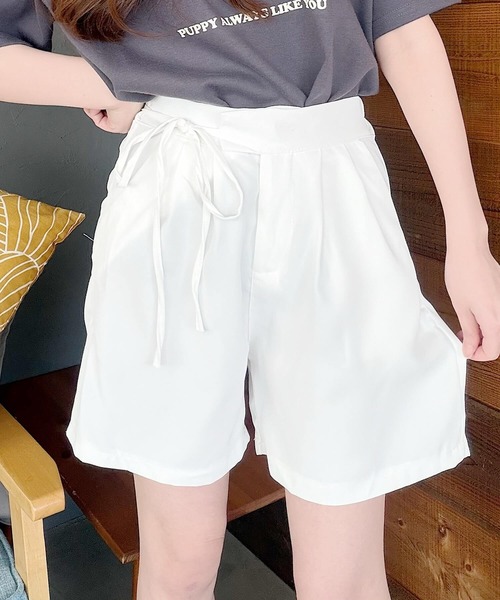 Nana(ナナ)の「ウエストリボンショートパンツ(その他パンツ・レディース・ホワイト/ブラック・FREE)」の16枚目の写真