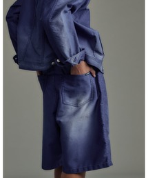 blasted light moleskin wide shorts ショートパンツ