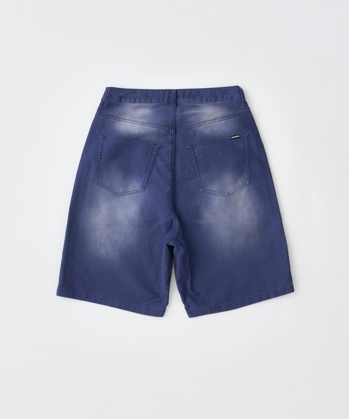 ADAM PATEK(アダムパテック)の「blasted light moleskin wide shorts ショートパンツ(その他パンツ・メンズ・ブルー/ブラック・1/2)」の4枚目の写真