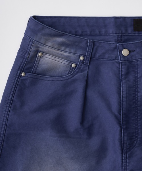 ADAM PATEK(アダムパテック)の「blasted light moleskin wide shorts ショートパンツ(その他パンツ・メンズ・ブルー/ブラック・1/2)」の5枚目の写真