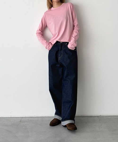 CANAL JEAN(キャナルジーン)の「El mar コットンクルーネックロンT(Tシャツ/カットソー・レディース・ブラック/ピンク/ホワイト・ONE SIZE)」の12枚目の写真