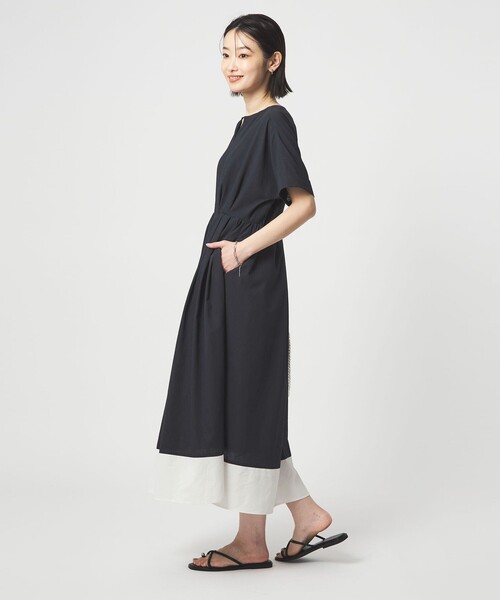 green label relaxing(グリーンレーベルリラクシング)の「Breeze Cool ワンピース マシンウォッシャブル 通気性 UVカット(ワンピース・レディース・ダークグレー/ベージュ/ネイビー・38/36)」の16枚目の写真