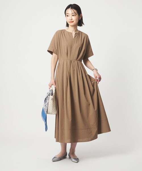 green label relaxing(グリーンレーベルリラクシング)の「Breeze Cool ワンピース マシンウォッシャブル 通気性 UVカット(ワンピース・レディース・ダークグレー/ベージュ/ネイビー・38/36)」の20枚目の写真