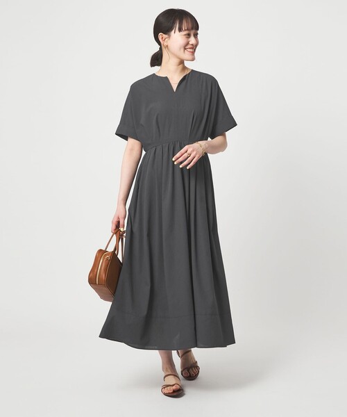 green label relaxing(グリーンレーベルリラクシング)の「Breeze Cool ワンピース マシンウォッシャブル 通気性 UVカット(ワンピース・レディース・ダークグレー/ベージュ/ネイビー・38/36)」の22枚目の写真