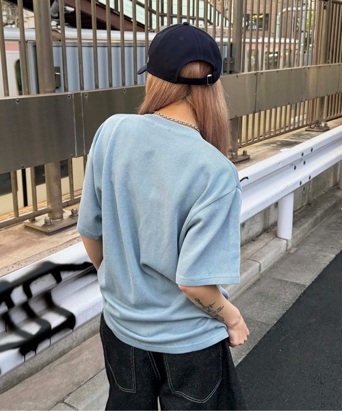 sedacle(セダクル)の「加工針抜きヘンリートップス(Tシャツ/カットソー・メンズ・チャコールグレー/ライトブルー・SMALL/LARGE/MEDIUM)」の17枚目の写真