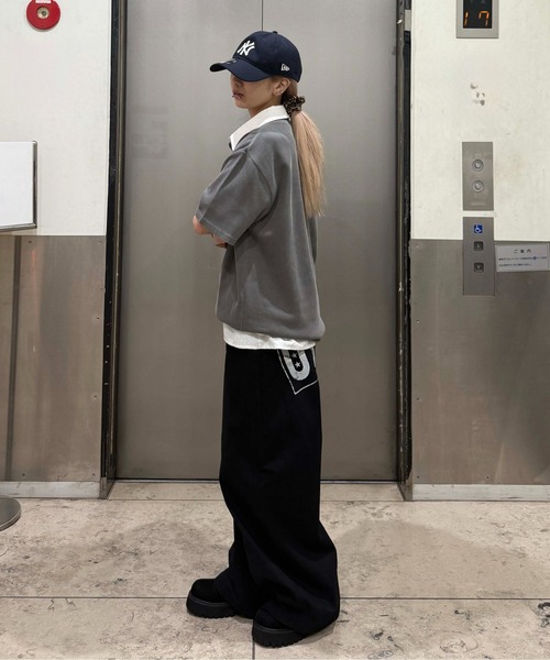sedacle(セダクル)の「加工針抜きヘンリートップス(Tシャツ/カットソー・メンズ・チャコールグレー/ライトブルー・SMALL/LARGE/MEDIUM)」の11枚目の写真