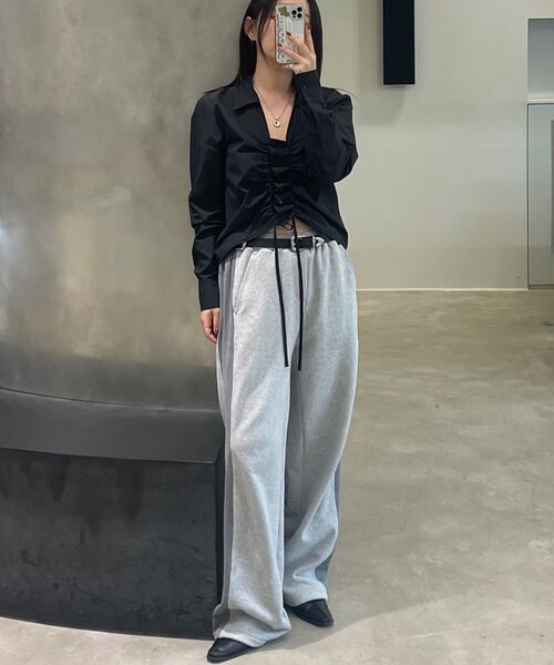 DIAGONAL(ダイアゴナル)の「STRING SHIRRING SHIRTS (black)(シャツ/ブラウス・レディース・その他・FREE)」の3枚目の写真