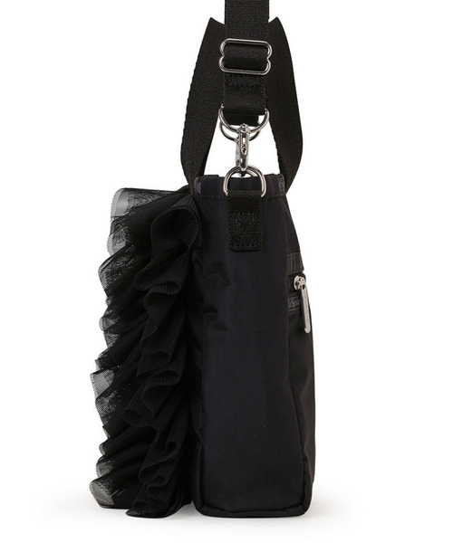 RUFFLE MINI N/S TOTE ブラックレースラッフル（ショルダーバッグ 