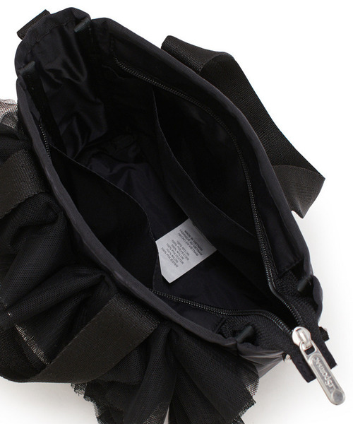 RUFFLE MINI N/S TOTE ブラックレースラッフル（ショルダーバッグ 