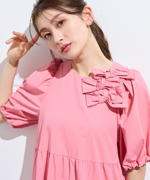 Rose Tiara(ローズティアラ)の「【接触冷感/UVカット/遮熱】ティアードマキシワンピース(ワンピース・レディース・ネイビー/ピンク/ブルー・38/42/46)」の12枚目の写真