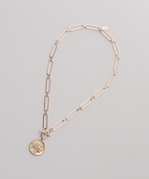 AP STUDIO(エーピーストゥディオ)の「【JANIS SAVITT/ジャニス・サビット】Lightweight chain coin Necklace(ネックレス・レディース・ゴールド・FREE)」の4枚目の写真