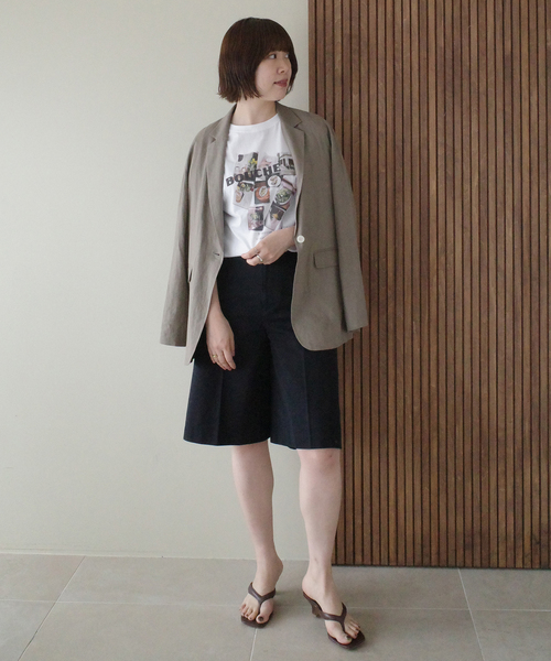 SLOBE IENA(スローブイエナ)の「BOUCHE SLOBE別注 LOGO TEE(Tシャツ/カットソー・レディース・オレンジ/ピンク/ホワイト・FREE)」の9枚目の写真
