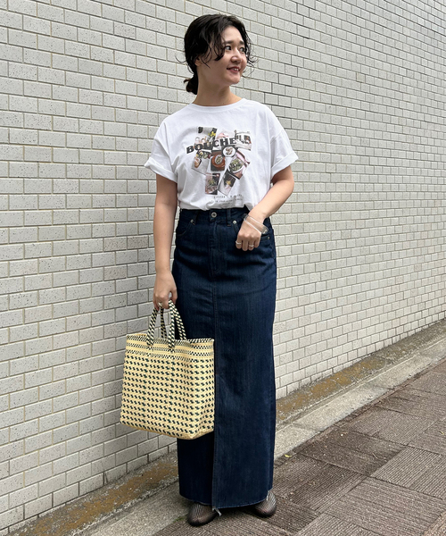SLOBE IENA(スローブイエナ)の「BOUCHE SLOBE別注 LOGO TEE(Tシャツ/カットソー・レディース・オレンジ/ピンク/ホワイト・FREE)」の14枚目の写真