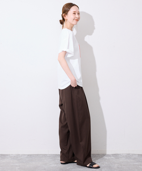 SLOBE IENA(スローブイエナ)の「BOUCHE SLOBE別注 LOGO TEE(Tシャツ/カットソー・レディース・オレンジ/ピンク/ホワイト・FREE)」の20枚目の写真