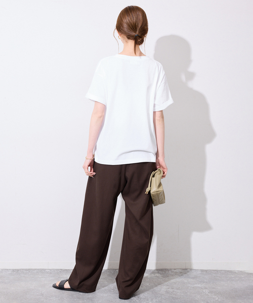 SLOBE IENA(スローブイエナ)の「BOUCHE SLOBE別注 LOGO TEE(Tシャツ/カットソー・レディース・オレンジ/ピンク/ホワイト・FREE)」の21枚目の写真