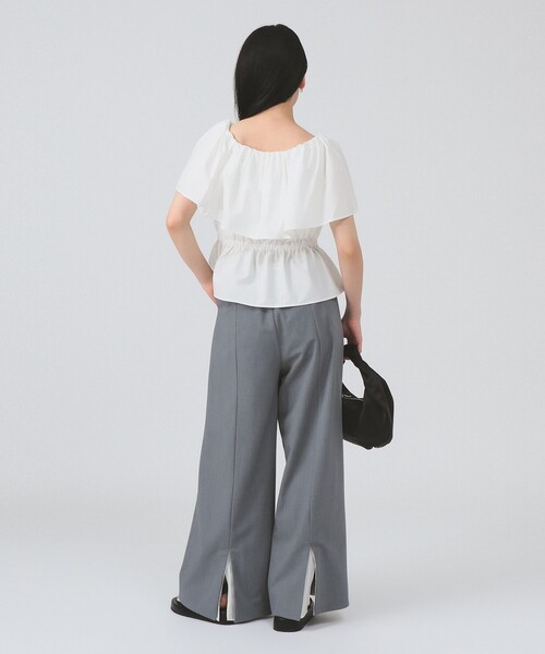 Ray BEAMS(レイビームス)の「【7/31値下げ】ケープ カラー オフショルダー ブラウス(シャツ/ブラウス・レディース・ブラック/ホワイト・ONE SIZE)」の14枚目の写真