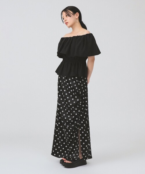 Ray BEAMS(レイビームス)の「【7/31値下げ】ケープ カラー オフショルダー ブラウス(シャツ/ブラウス・レディース・ブラック/ホワイト・ONE SIZE)」の17枚目の写真