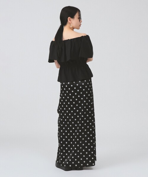 Ray BEAMS(レイビームス)の「【7/31値下げ】ケープ カラー オフショルダー ブラウス(シャツ/ブラウス・レディース・ブラック/ホワイト・ONE SIZE)」の18枚目の写真