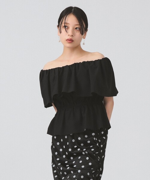 Ray BEAMS(レイビームス)の「【7/31値下げ】ケープ カラー オフショルダー ブラウス(シャツ/ブラウス・レディース・ブラック/ホワイト・ONE SIZE)」の19枚目の写真
