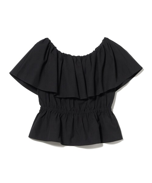 Ray BEAMS(レイビームス)の「【7/31値下げ】ケープ カラー オフショルダー ブラウス(シャツ/ブラウス・レディース・ブラック/ホワイト・ONE SIZE)」の6枚目の写真
