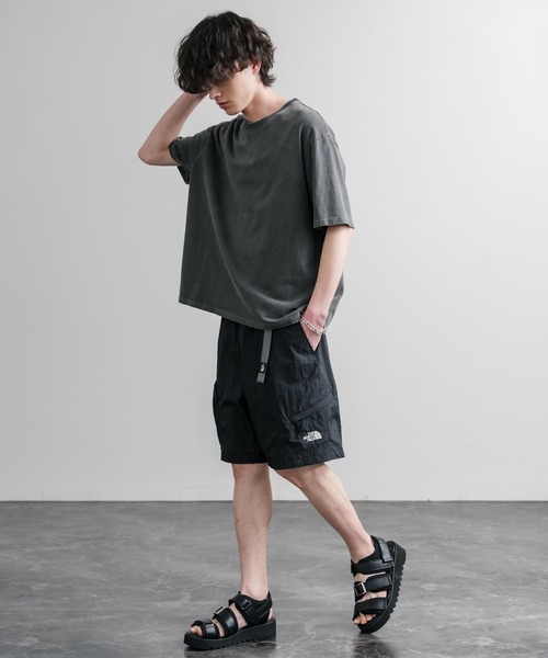 THE NORTH FACE（ザノースフェイス）の「THE NORTH FACE WORKWAY SHORTS 接触冷感ロゴ刺繍ショートワイドパンツ（その他パンツ・メンズ・ブラック/カーキ/ライラック・XL/L/M/XXL）」の4枚目の写真