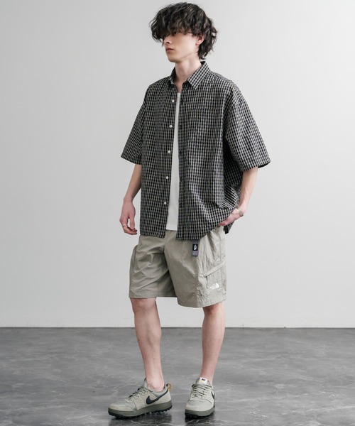 THE NORTH FACE（ザノースフェイス）の「THE NORTH FACE WORKWAY SHORTS 接触冷感ロゴ刺繍ショートワイドパンツ（その他パンツ・メンズ・ブラック/カーキ/ライラック・XL/L/M/XXL）」の9枚目の写真