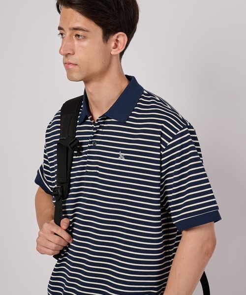 Eddie Bauer(エディーバウアー)の「ボーダー フィールド 半袖ポロシャツ(ポロシャツ・メンズ・ブラウン/ネイビー/ワインレッド・XXL/XL/L/M/S)」の7枚目の写真