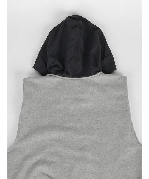:ETHROF（イーサオブ）の「SLEEVELESS ZIP-UP HOODIE（ベスト・レディース・ブラック/ライトグレー・MEDIUM）」の18枚目の写真