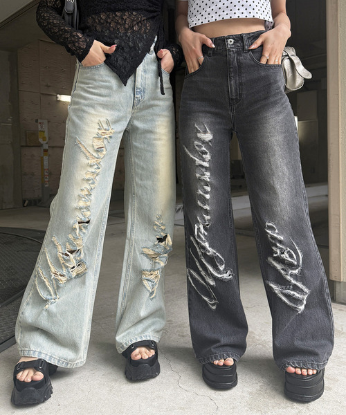 SPIRALGIRL（スパイラルガール）の「Mynaradox Avenデニムパンツ（デニムパンツ・レディース・ブラック/ブルー・SMALL/MEDIUM）」の19枚目の写真