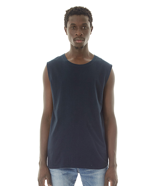 DAILY STANDARD by SANDINISTA(デイリースタンダードバイサンディニスタ)の「Cadet Sleeveless Tee / スリーブレストップ(タンクトップ・メンズ・ホワイト/ブラック/ヘザーグレー/ネイビー/チャコールグレー・X-SMALL/X-LARGE/MEDIUM/SMALL/LARGE)」の5枚目の写真