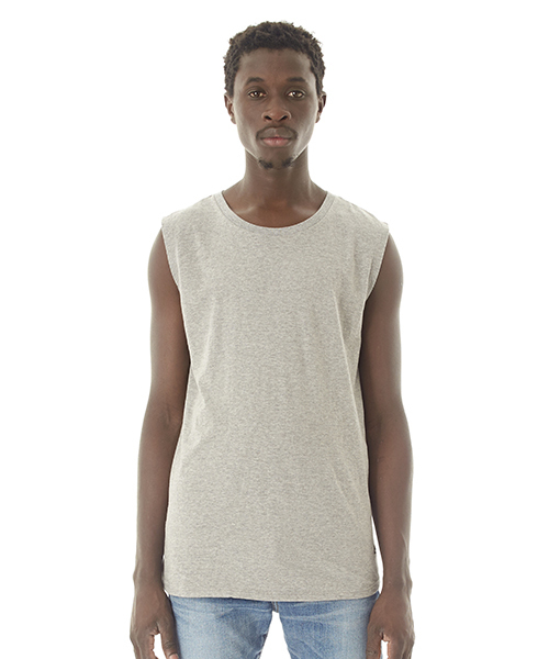DAILY STANDARD by SANDINISTA(デイリースタンダードバイサンディニスタ)の「Cadet Sleeveless Tee / スリーブレストップ(タンクトップ・メンズ・ホワイト/ブラック/ヘザーグレー/ネイビー/チャコールグレー・X-SMALL/X-LARGE/MEDIUM/SMALL/LARGE)」の4枚目の写真
