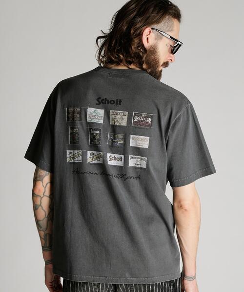 schott（ショット）の「Schott/ショット/T-SHIRT ARCHIVE TAG/アーカイブタグ Tシャツ（Tシャツ/カットソー・メンズ・ブラウン/ブラック/ホワイト・MEDIUM/XX-LARGE/X-LARGE/LARGE）」の4枚目の写真