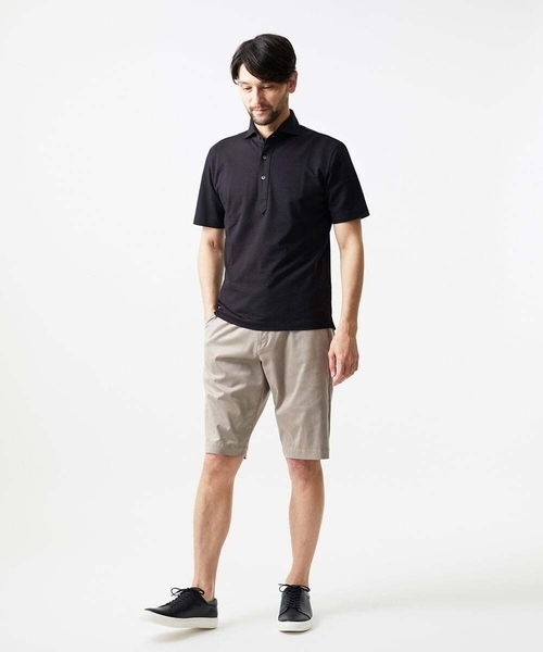 MICHEL KLEIN HOMME (ミッシェルクランオム)の「サッカージャージ半袖ポロシャツ(ポロシャツ・メンズ・ライトブルー/ブラック/ブルー・MEDIUM/LARGE/X-LARGE)」の9枚目の写真