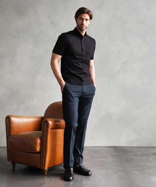 MICHEL KLEIN HOMME (ミッシェルクランオム)の「サッカージャージ半袖ポロシャツ(ポロシャツ・メンズ・ライトブルー/ブラック/ブルー・MEDIUM/LARGE/X-LARGE)」の17枚目の写真