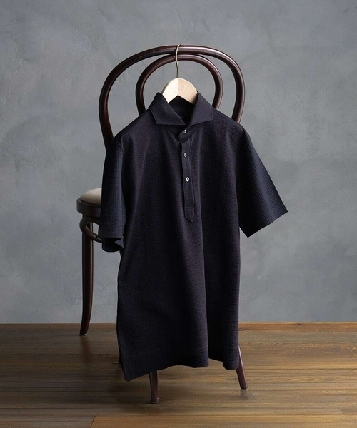 MICHEL KLEIN HOMME (ミッシェルクランオム)の「サッカージャージ半袖ポロシャツ(ポロシャツ・メンズ・ライトブルー/ブラック/ブルー・MEDIUM/LARGE/X-LARGE)」の18枚目の写真