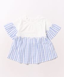 hakka kids（ハッカキッズ）の「先染めレースストライプチュニックブラウス（チュニック）」