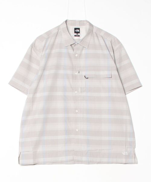 THE NORTH FACE（ザノースフェイス）の「ザ ノース フェイス THE NORTH FACE S/S Bould Check Shirt ショートスリーブボールドチェックシャツ（シャツ/ブラウス・メンズ・ブラック×グレー/ホワイト×グレー・SS/S/M/L/XL）」の3枚目の写真