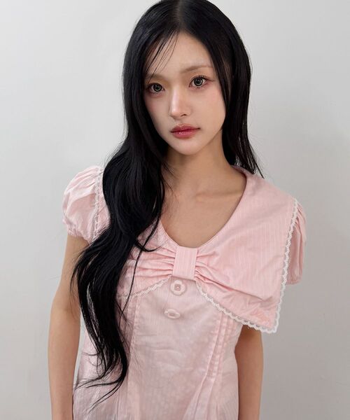 ILLIGO（イリゴ）の「セーラーボウカラー ブラウス ピンク（シャツ/ブラウス・レディース・その他・OS）」の8枚目の写真